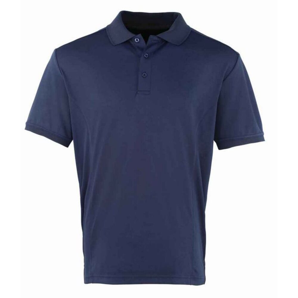 Premier Mens Coolchecker Pique Polo Shirt / Navy